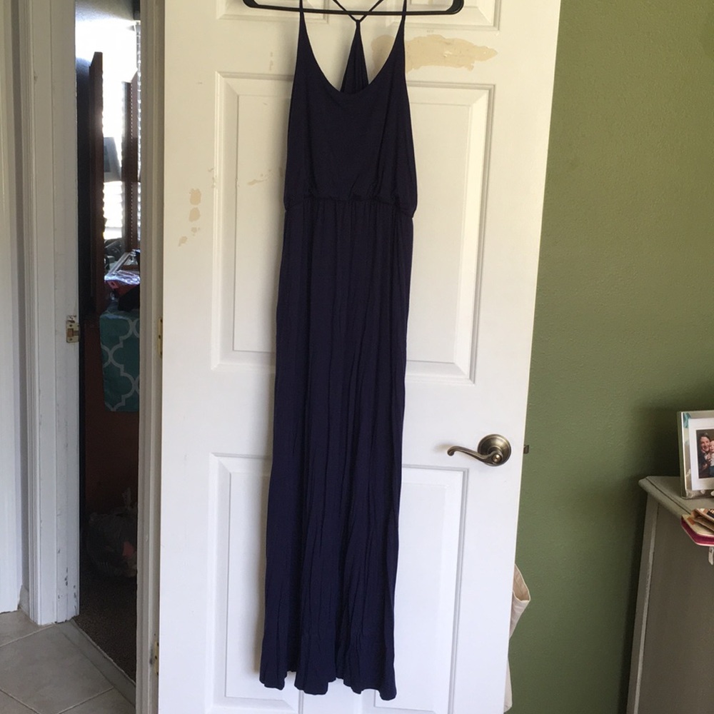 Navy blue maxi dress